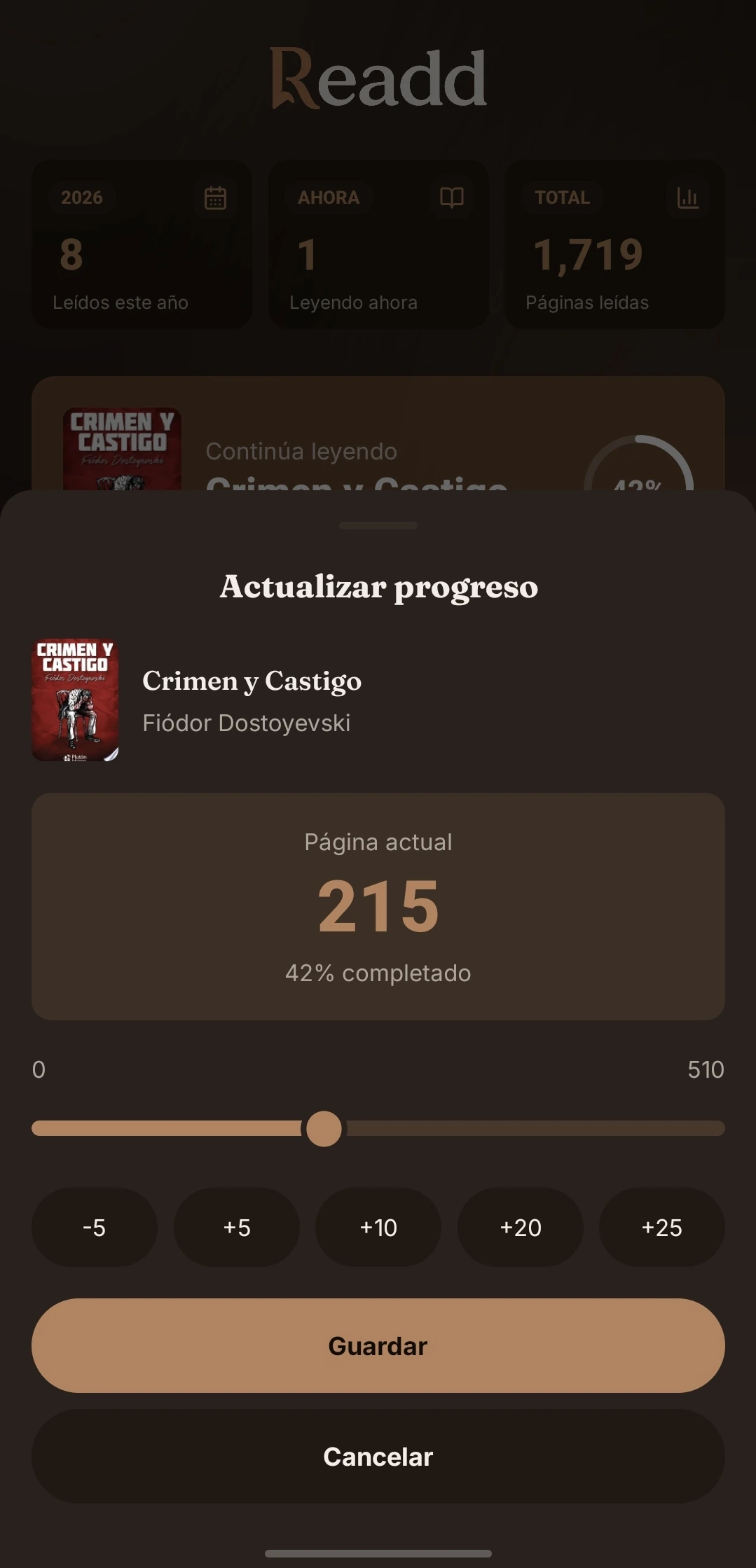 Readd progress screen in dark mode
