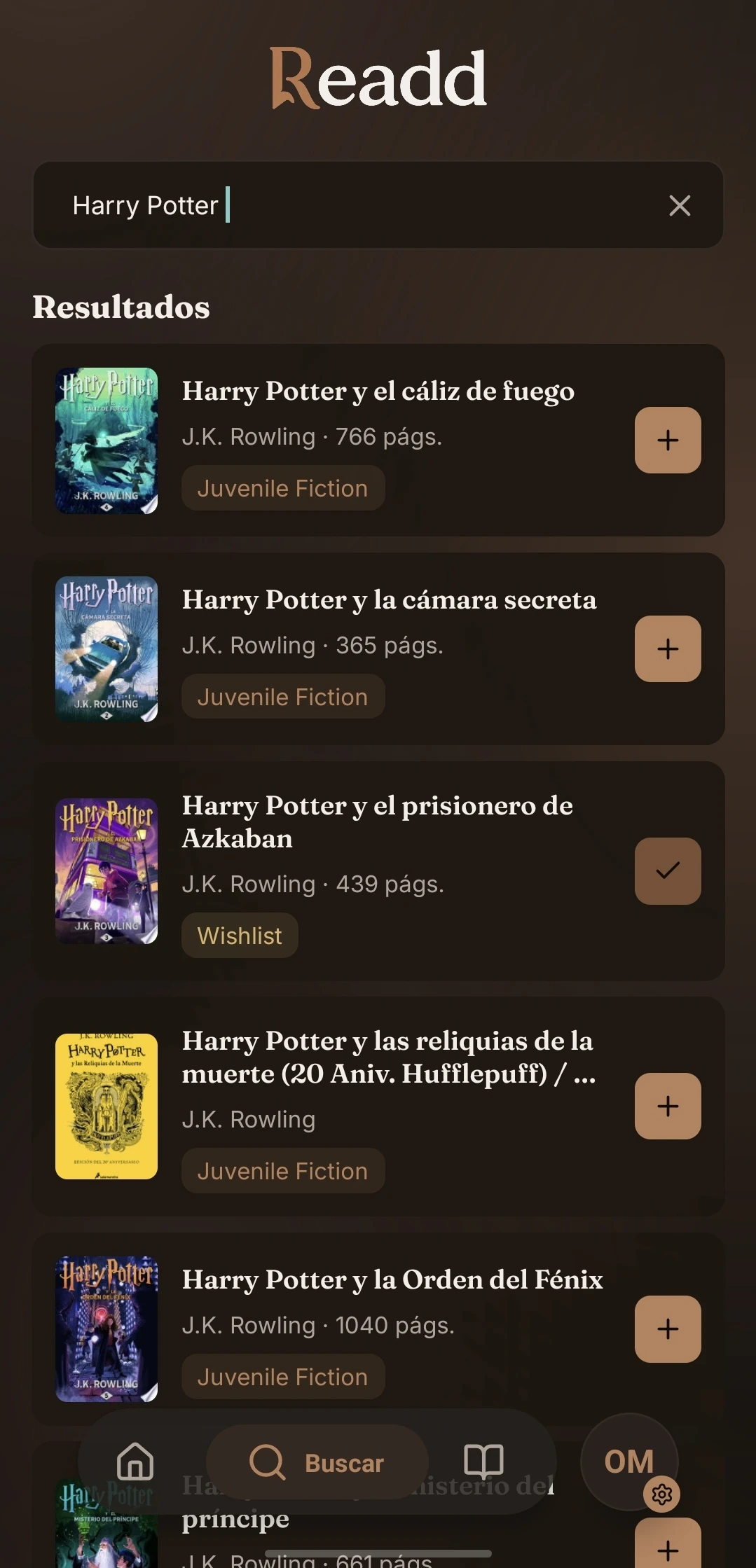 Readd search screen in dark mode